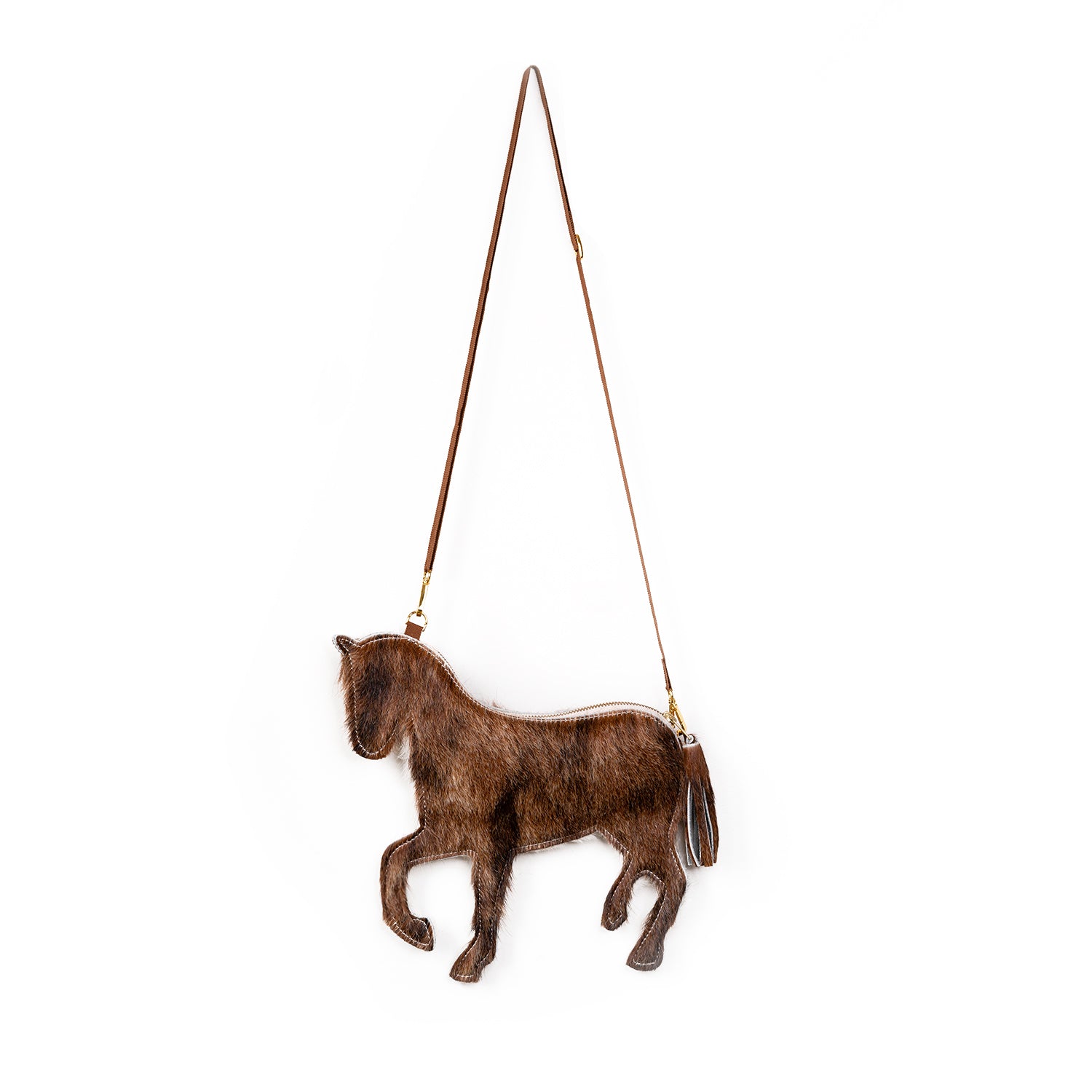 Horsie in Tricolor Hair on Leather – MARCO BAGA
