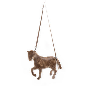 Horsie in Light Brown Upcycled Patina Leather